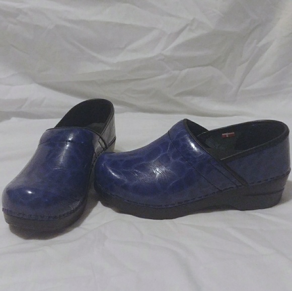 blue nursing clogs